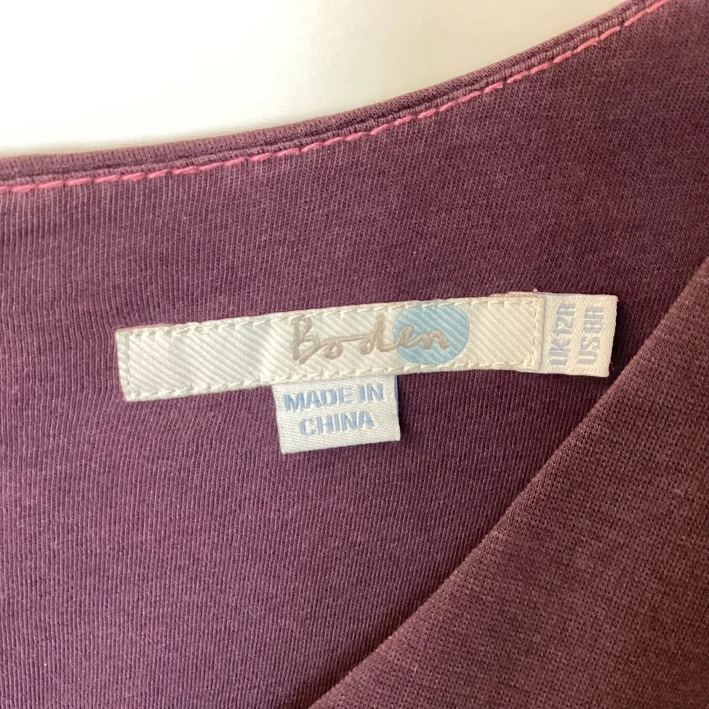 Boden 3/4 Sleeve Clerkenwell Ponte Knit Dress - Purple - 8 - Picture 7 of 8